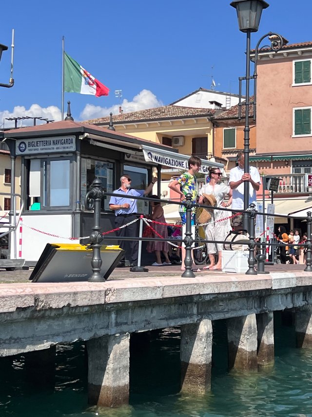 The boat ferry dock which will take you back to the other side to for example Desenzano.
