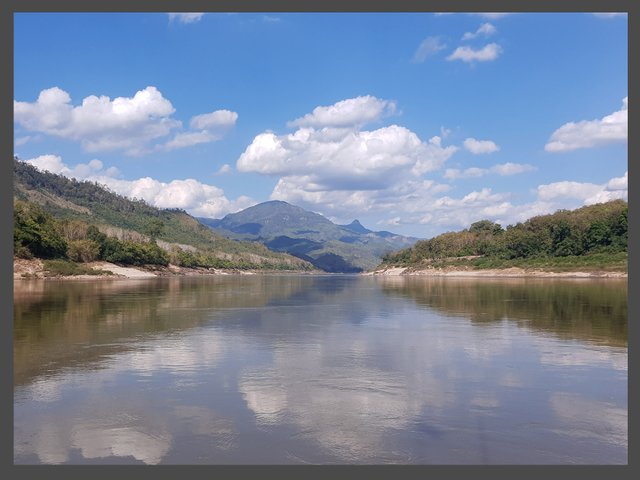 The Mekong and mountains ahead. LAOS