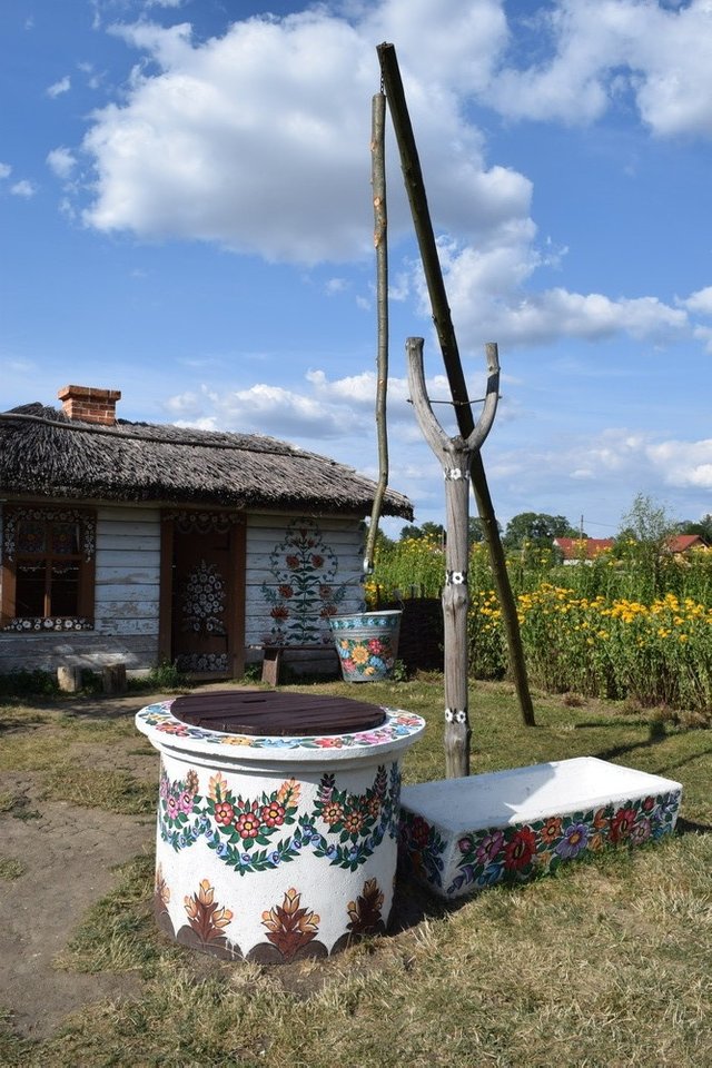 The floral well at the local museum