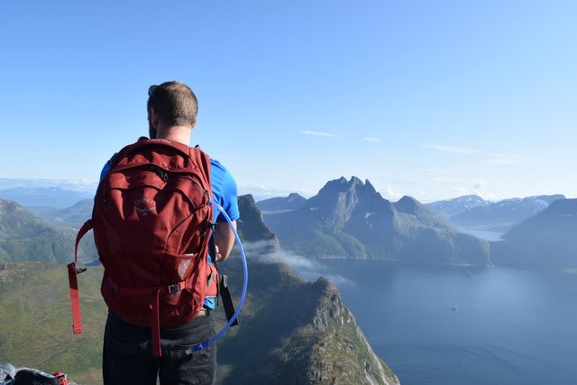 Admiring the views from the top!