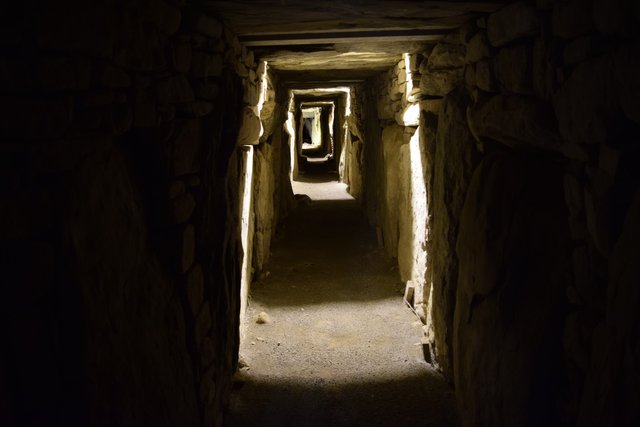 A peek inside one of the mounds at Knowth