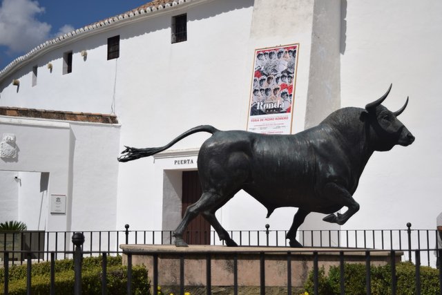 Outside the bull fighting ring