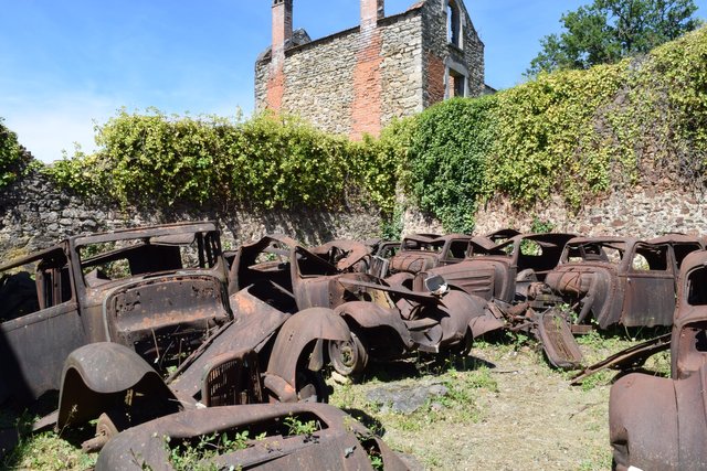 Burnt out cars