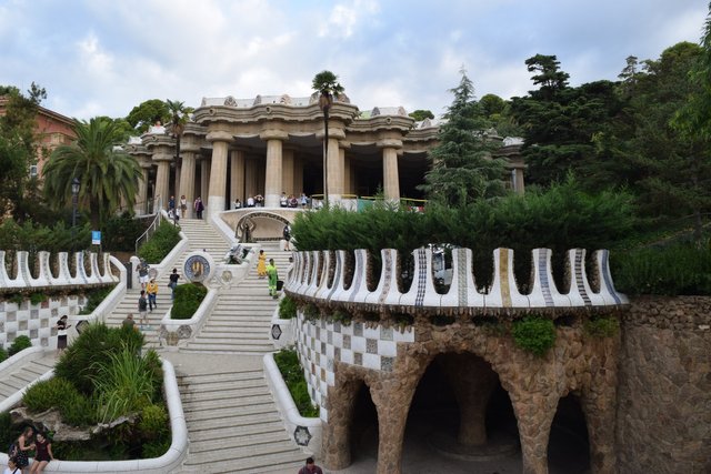 The impressive Park Guel in Barcelona, Spain