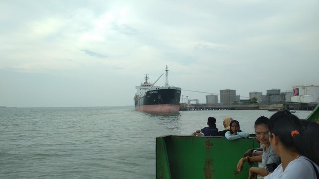 View of Ocean Eagle cargo ship