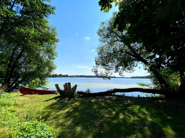 Nieder Neuendorfer lake is one of many beautiful lakes on the Havel river