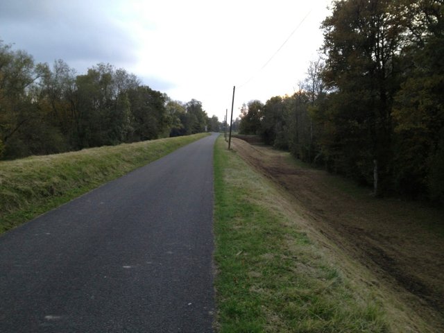 Downstream Beaugency dike along the Loire river in France (2012)