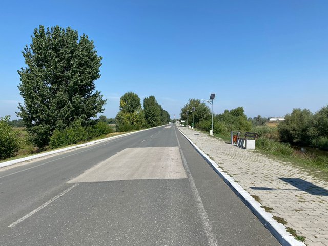 The road to the newly opened cross-border checkpoint with Ukraine