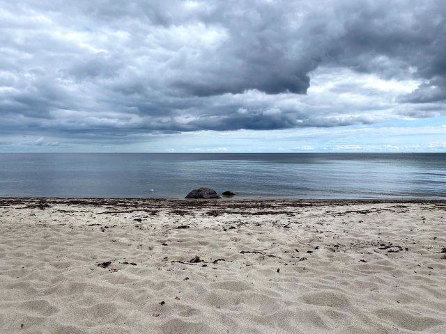 The Baltic white fine sand feels so good under my tired feet