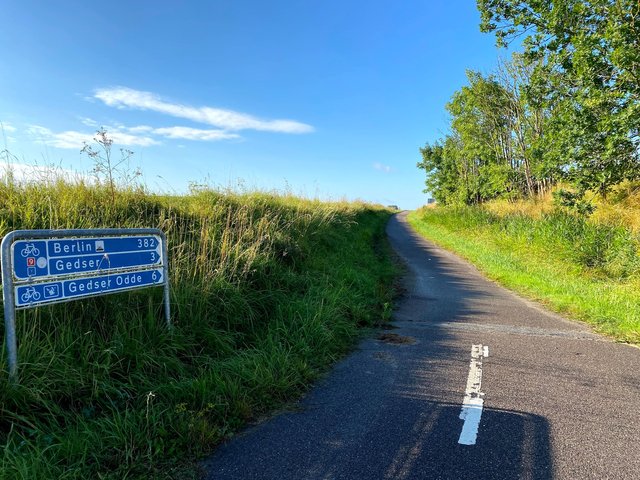 Last 3 km of cycling in Denmark...a dream come true.