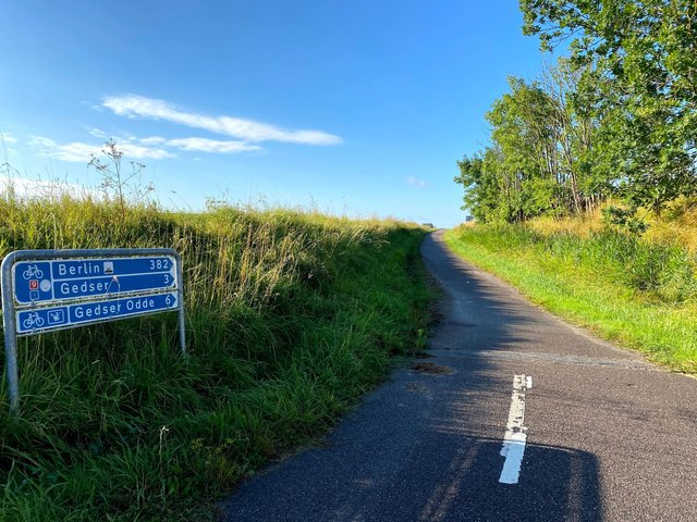 Last 3 km of cycling in Denmark...a dream come true.