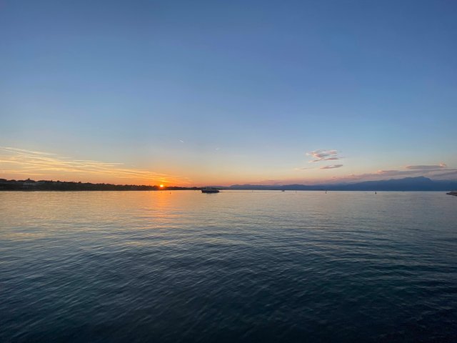 Sunset over lake Garda