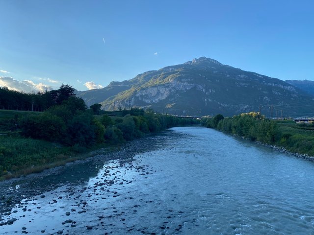 Adige natural river bed