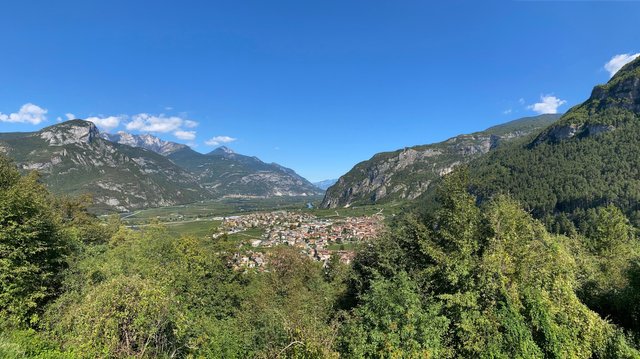 Calliano’s view from the Castel Beseno os a mid September day