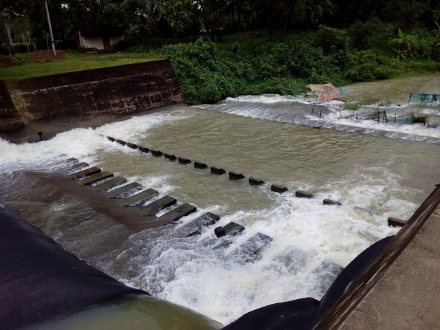 Rubber Dam beside the lake