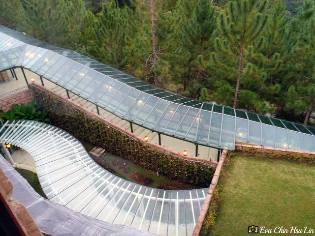 View from the top as we took the open-air staircase down.