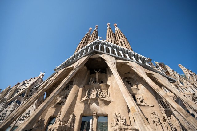 Outside of the Sagrada Familia