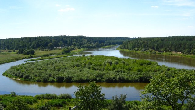 Niemen, widok z kopca.