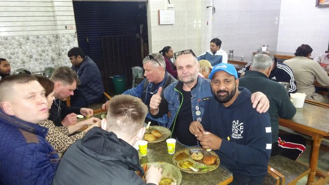 Delicious lunch at a local canteen with Deepak Antal