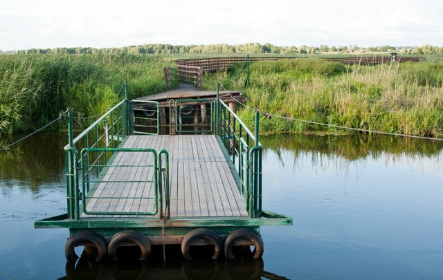 Platform on the footbridge  