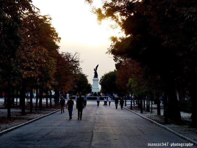 In the center of the Retiro Park of Madrid