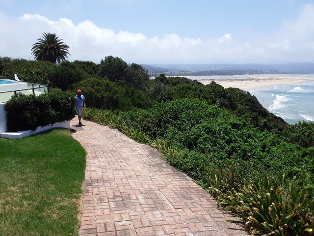 Your exclusive hotel pool on the left, with Lookout beach and the lagoon in the background