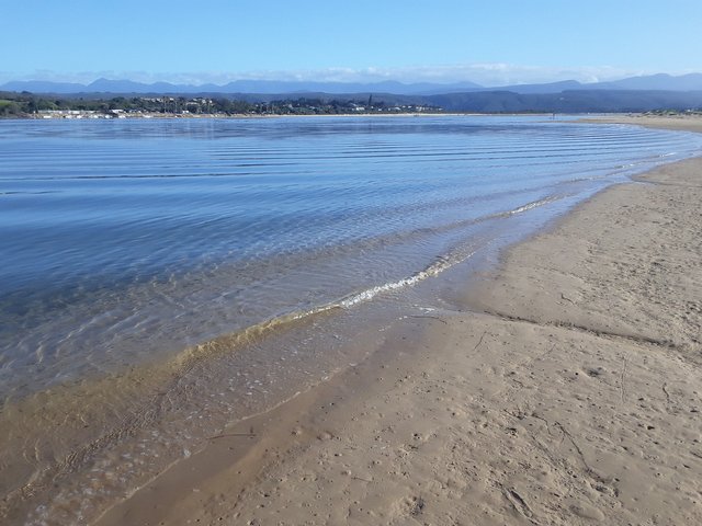 Looking upstream at the lagoon, facing east