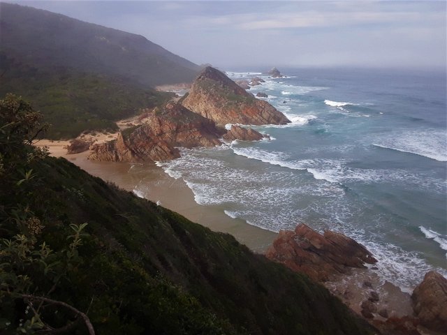 Epic untamed raw and rugged African coastline in its pure original form