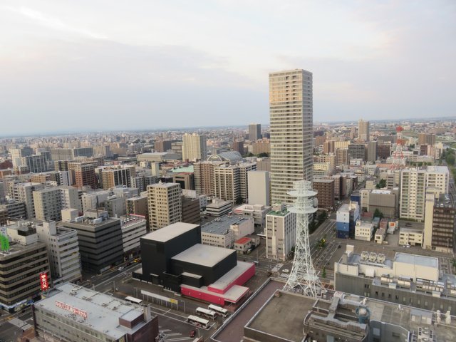 Sapporo. Wide streets and large buildings. It reminds me of Sendai.