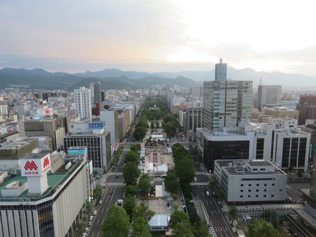 Odori Park from Sapporo Tower