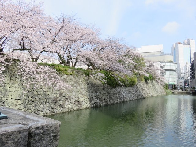 The moat around the castle park