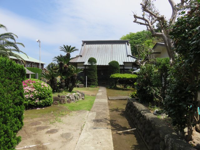 The temple, next to the school.