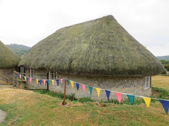 One of the old huts, erected in 1815 to protect the mosaics.