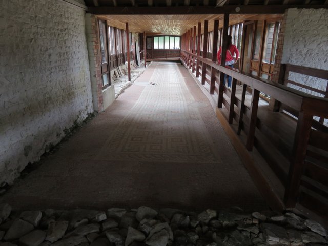 The mosaic floored corridor which originally ran for over 70 meters.