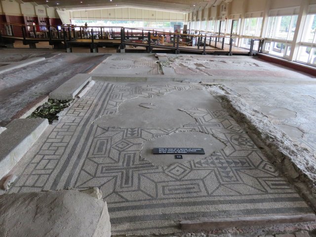 Some of the mosaic floors.