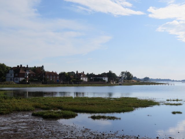 Walking round the inlet as the tide was going out