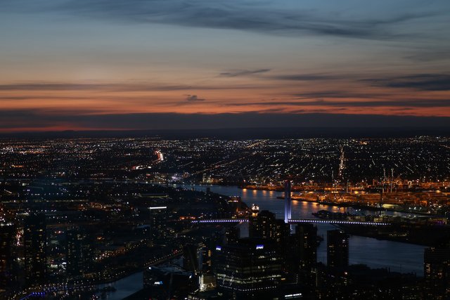 Melbourne at night