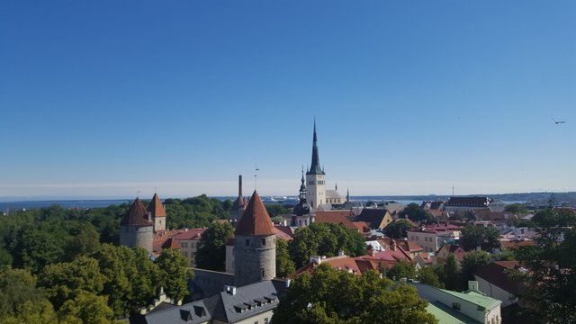 View from the cathedral hill to the lower town 