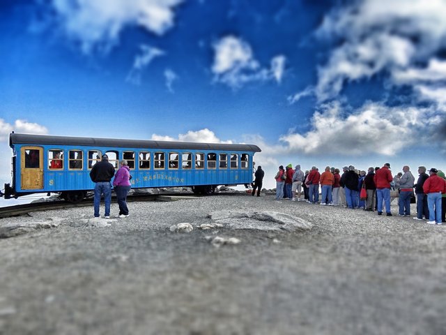 Waiting for the train.