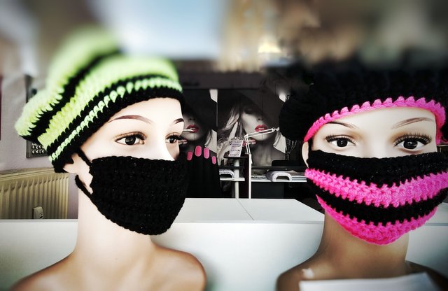 For very special needs: crocheted masks