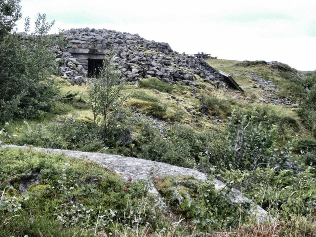 A bunker under rocks