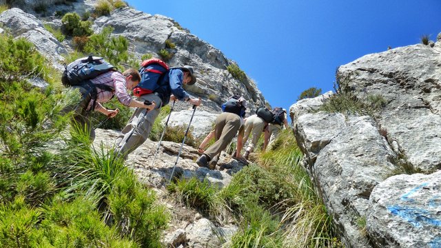 Climbing a hill