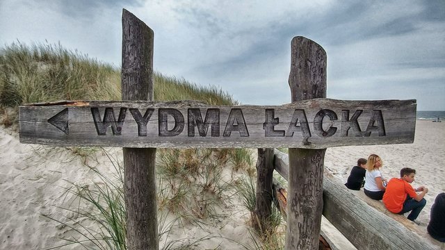 You can walk along the beach to the dunes