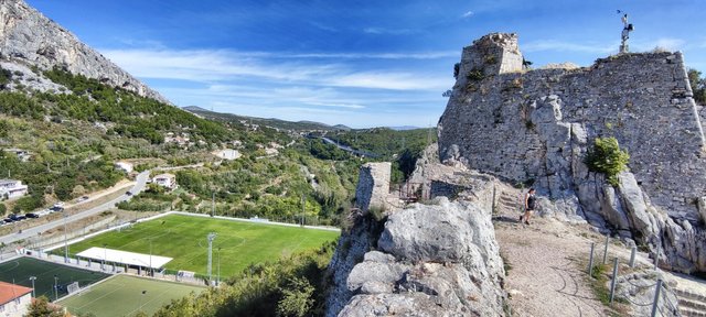 A football field nearby