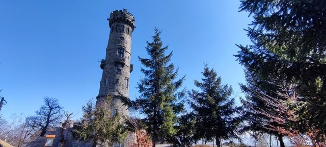 Karel Moritz Haenels Tower at the top of the mountain