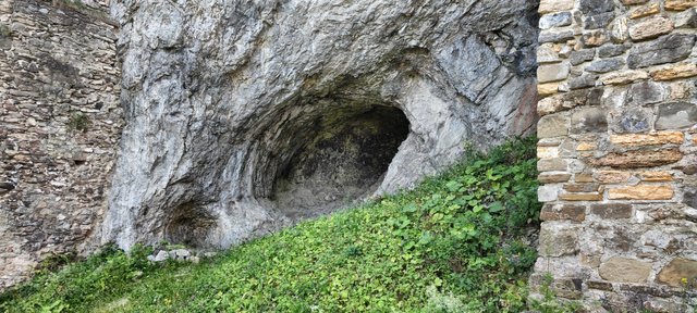 A small cave at the ground