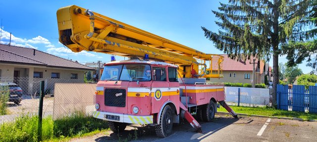 The fire car made by Skoda in socialist times