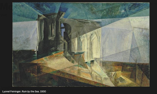 One of Feiningers paintings, named ”Ruin by the sea”
