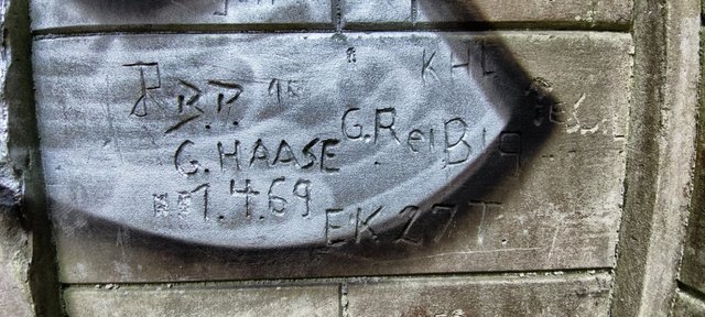 A soldier scratched his name on the wall in 1969