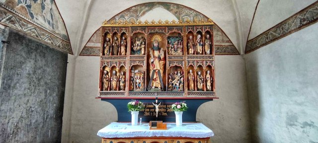 The altar of the old church